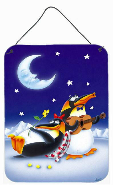 Music under the Moon Penguins Wall or Door Hanging Prints APH0243DS1216 by Caroline's Treasures