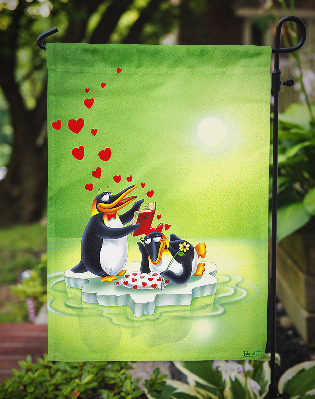 My Love Song Penguins Flag Garden Size  the-store.com.