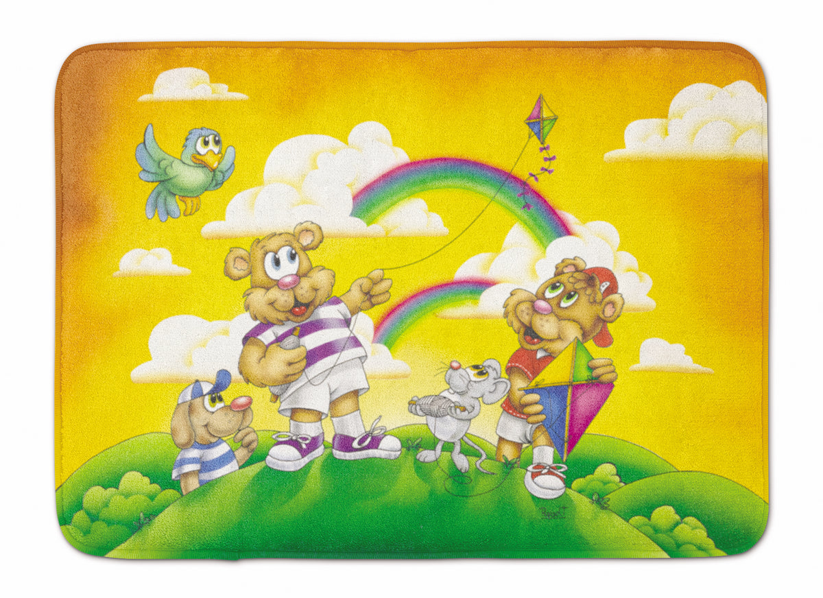 Bears Flying a Kite Machine Washable Memory Foam Mat APH0374RUG - the-store.com