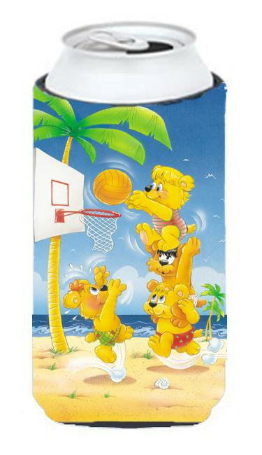 Bears playing Basketball Tall Boy Beverage Insulator Hugger APH0388TBC by Caroline&#39;s Treasures