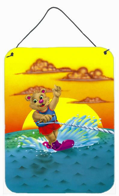 Teddy Bear Water Skiing Wall or Door Hanging Prints APH0415DS1216 by Caroline&#39;s Treasures