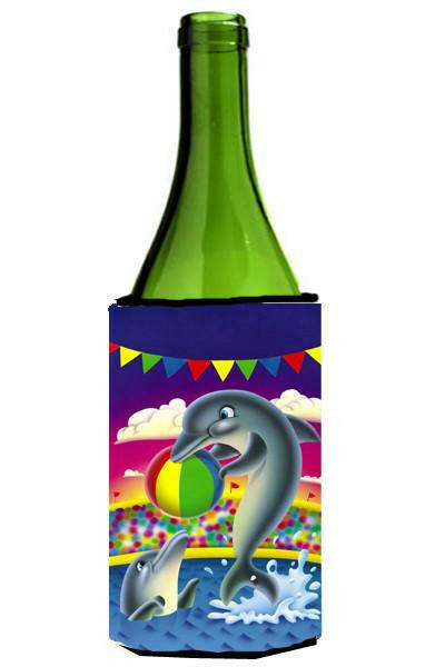 Dolphins performing for the crowds Wine Bottle Beverage Insulator Hugger APH0417LITERK by Caroline's Treasures