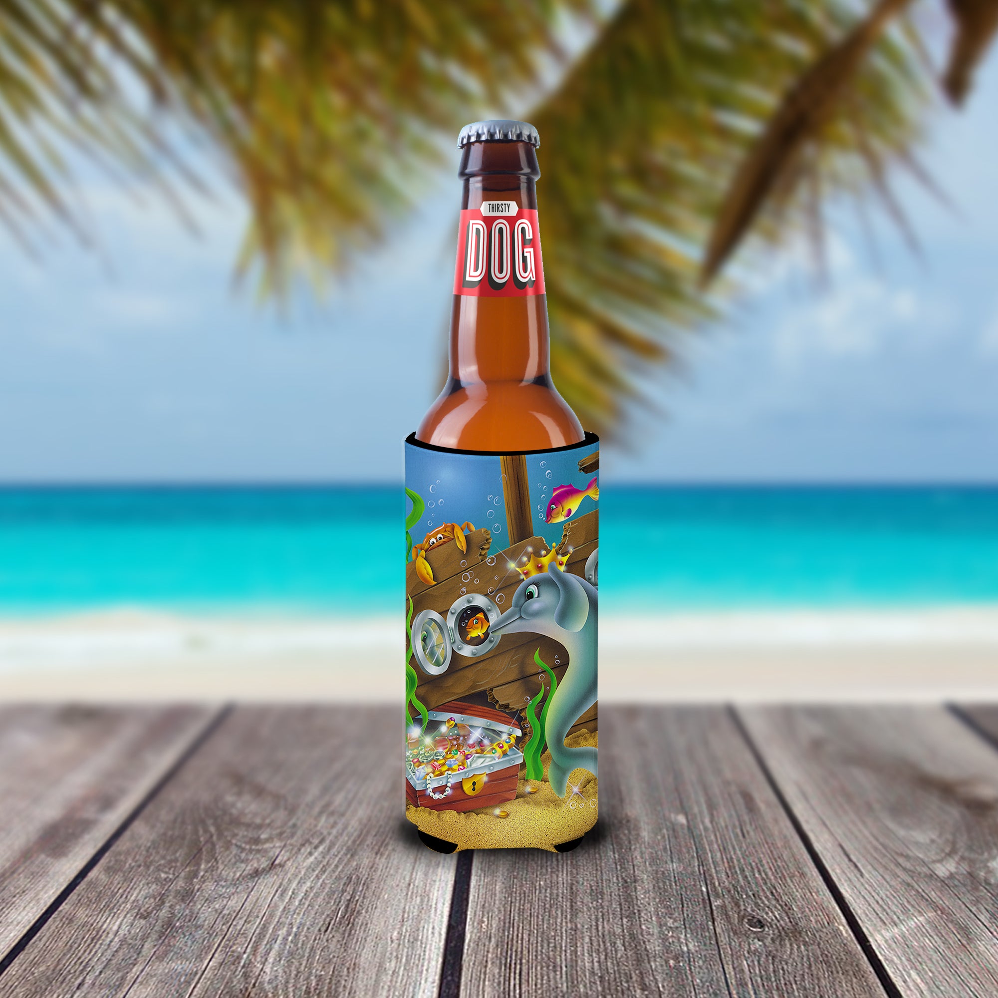 Dolphins Treasure Chest  Ultra Beverage Insulators for slim cans APH0420MUK  the-store.com.