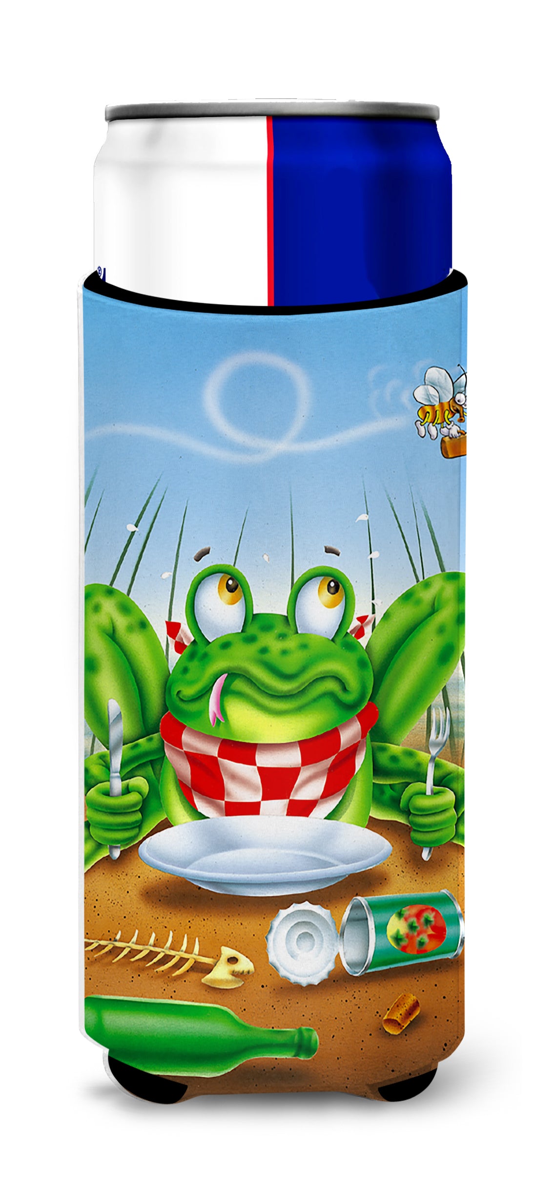 Frog Happy Plate  Ultra Beverage Insulators for slim cans APH0520MUK  the-store.com.