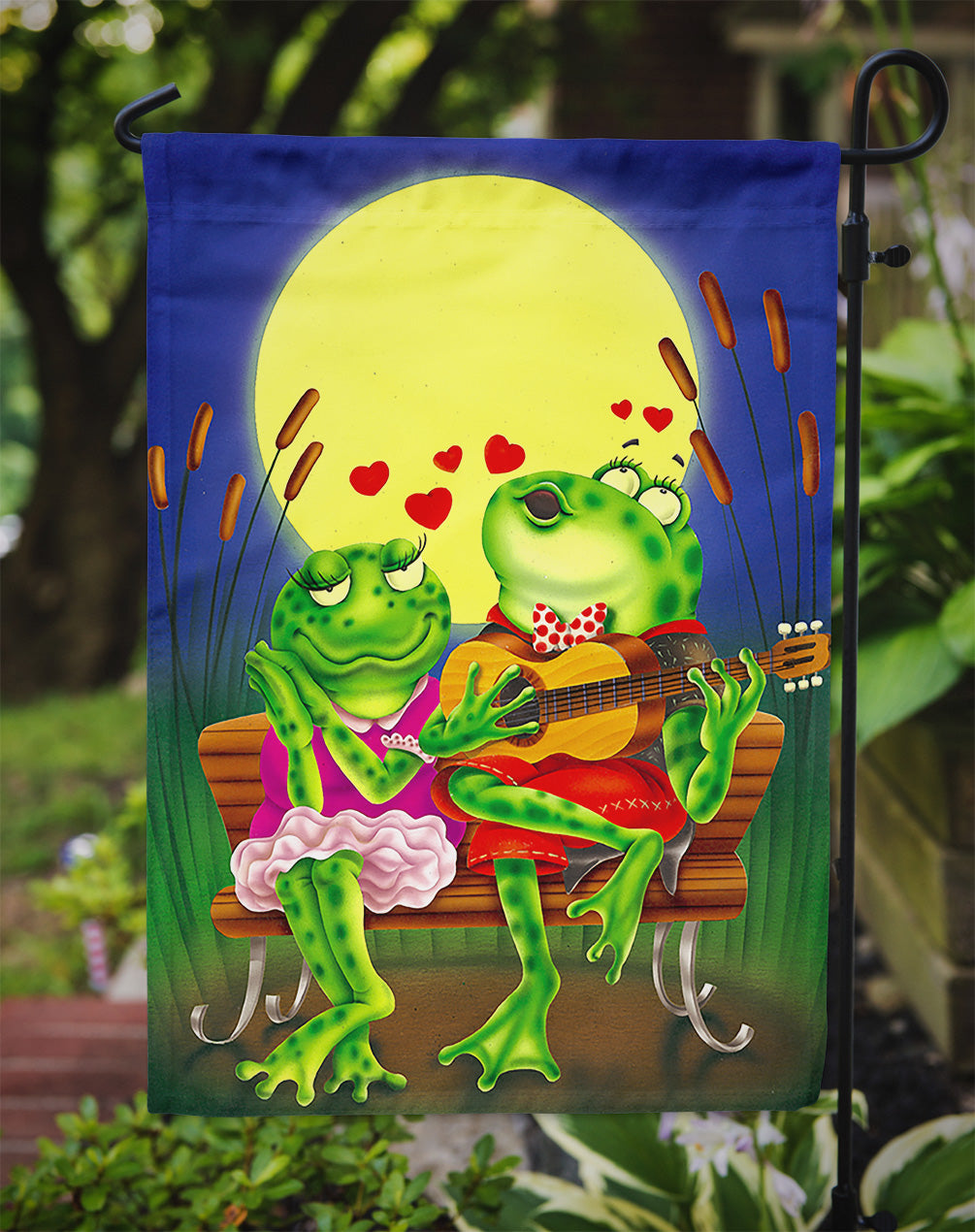Frog Love Songs Flag Garden Size  the-store.com.