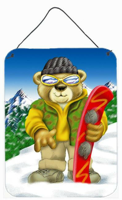 Teddy Bear Snowboarding Wall or Door Hanging Prints APH0857DS1216 by Caroline's Treasures