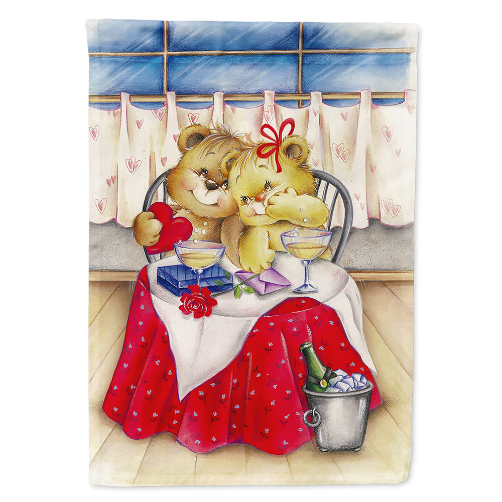 Teddy Bears In Love Valentine&#39;s Day Flag Canvas House Size APH0926CHF  the-store.com.