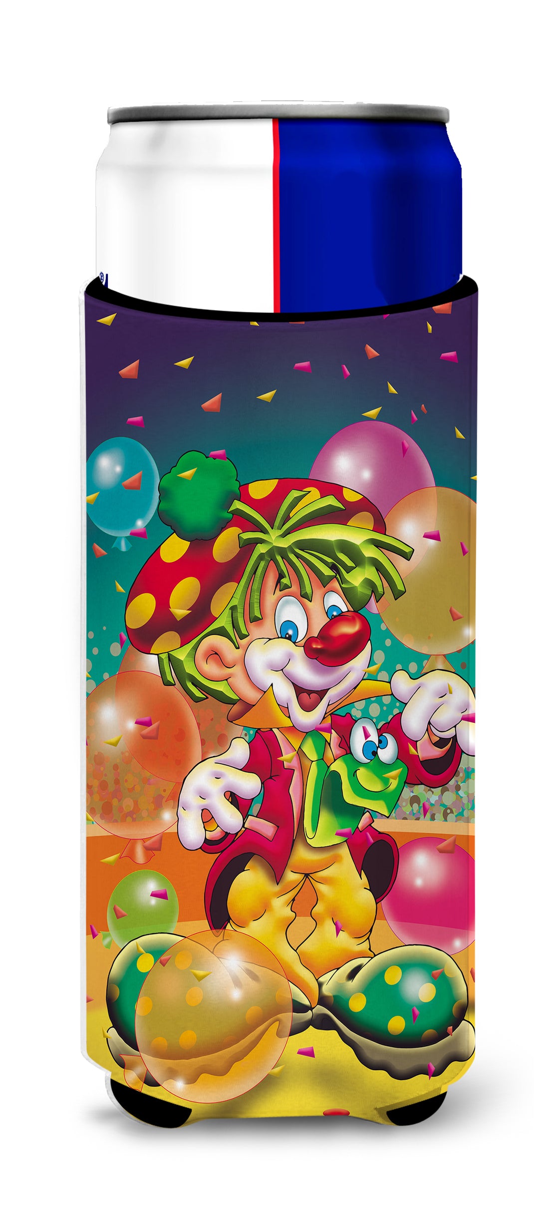 Happy Birthday Clown  Ultra Beverage Insulators for slim cans APH1662MUK  the-store.com.