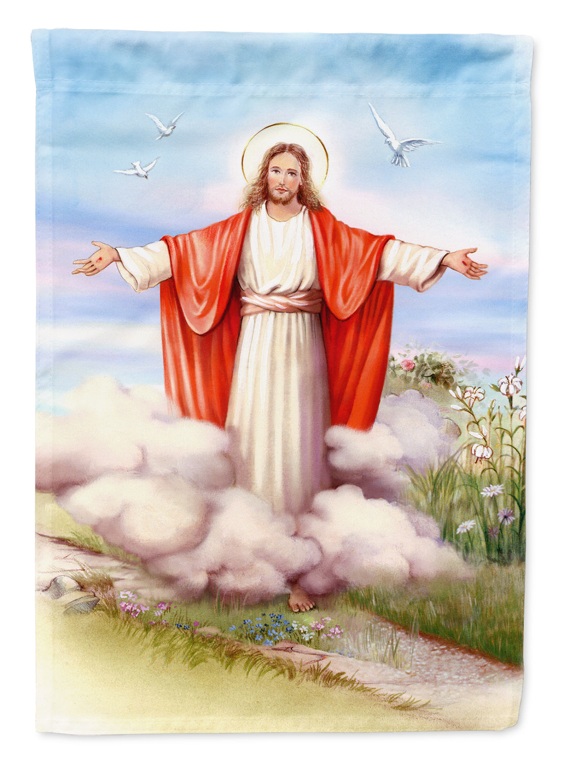 Easter Jesus is Risen Flag Canvas House Size APH3420CHF  the-store.com.