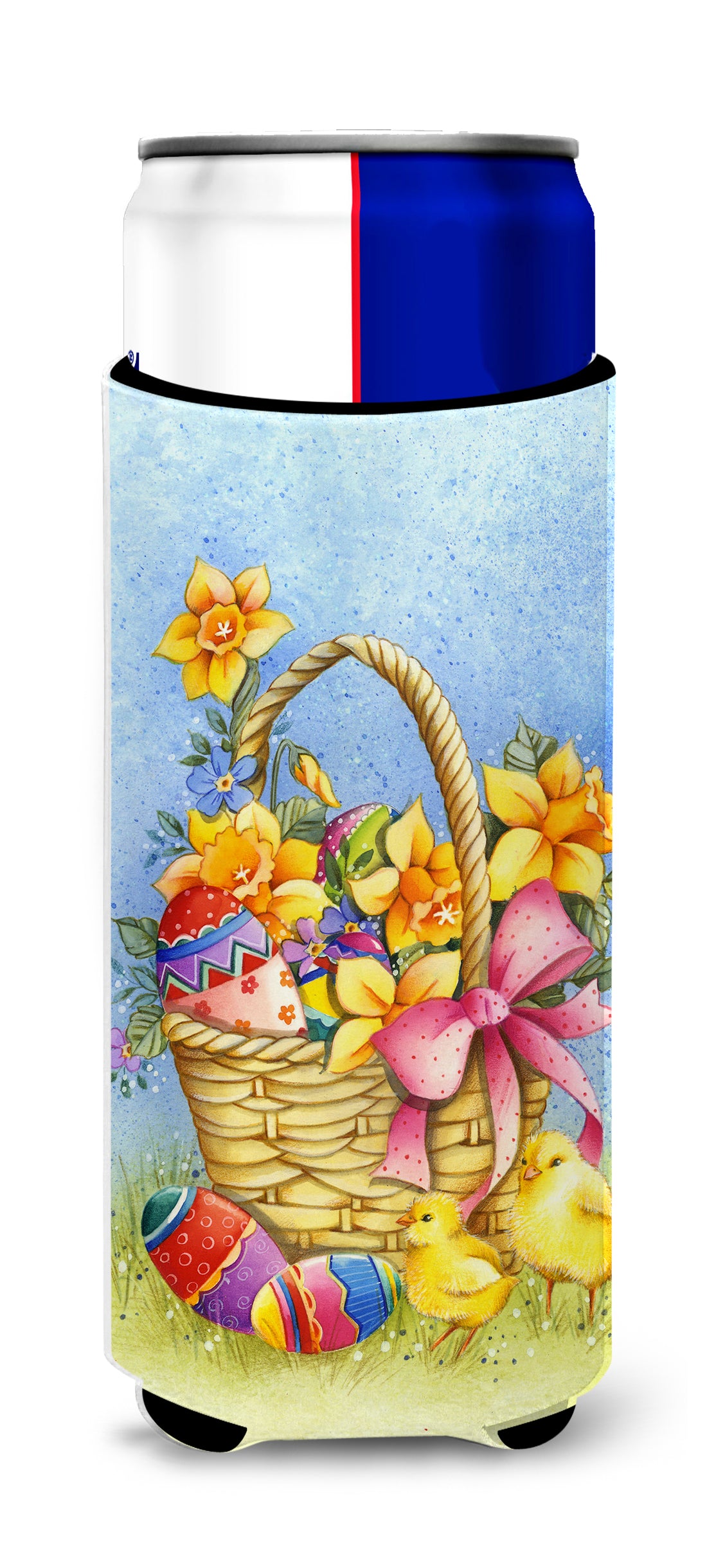Easter Basket with Flowers  Ultra Hugger for slim cans APH4709MUK  the-store.com.