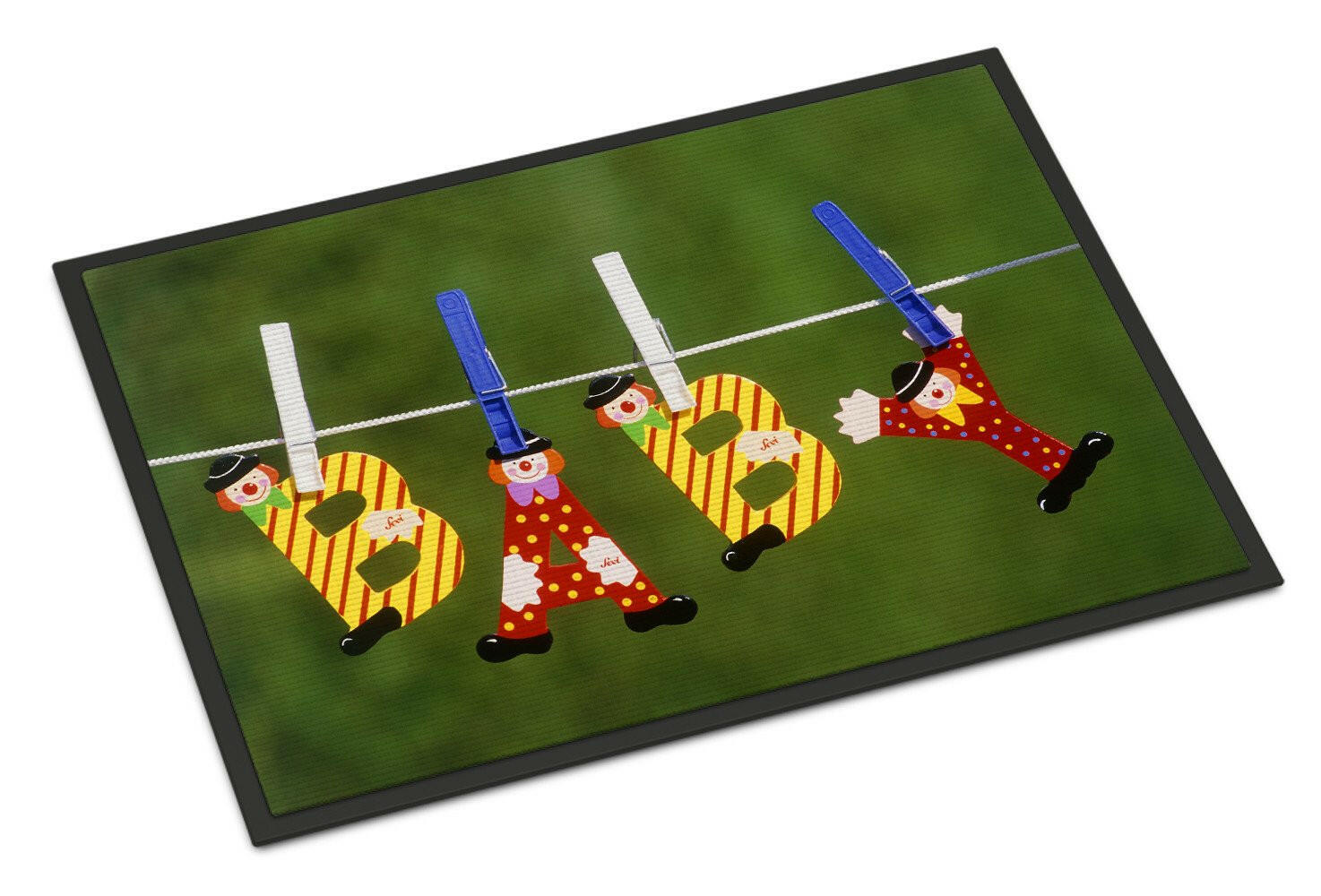 New Baby Clown Clothesline Indoor or Outdoor Mat 24x36 APH5091JMAT - the-store.com