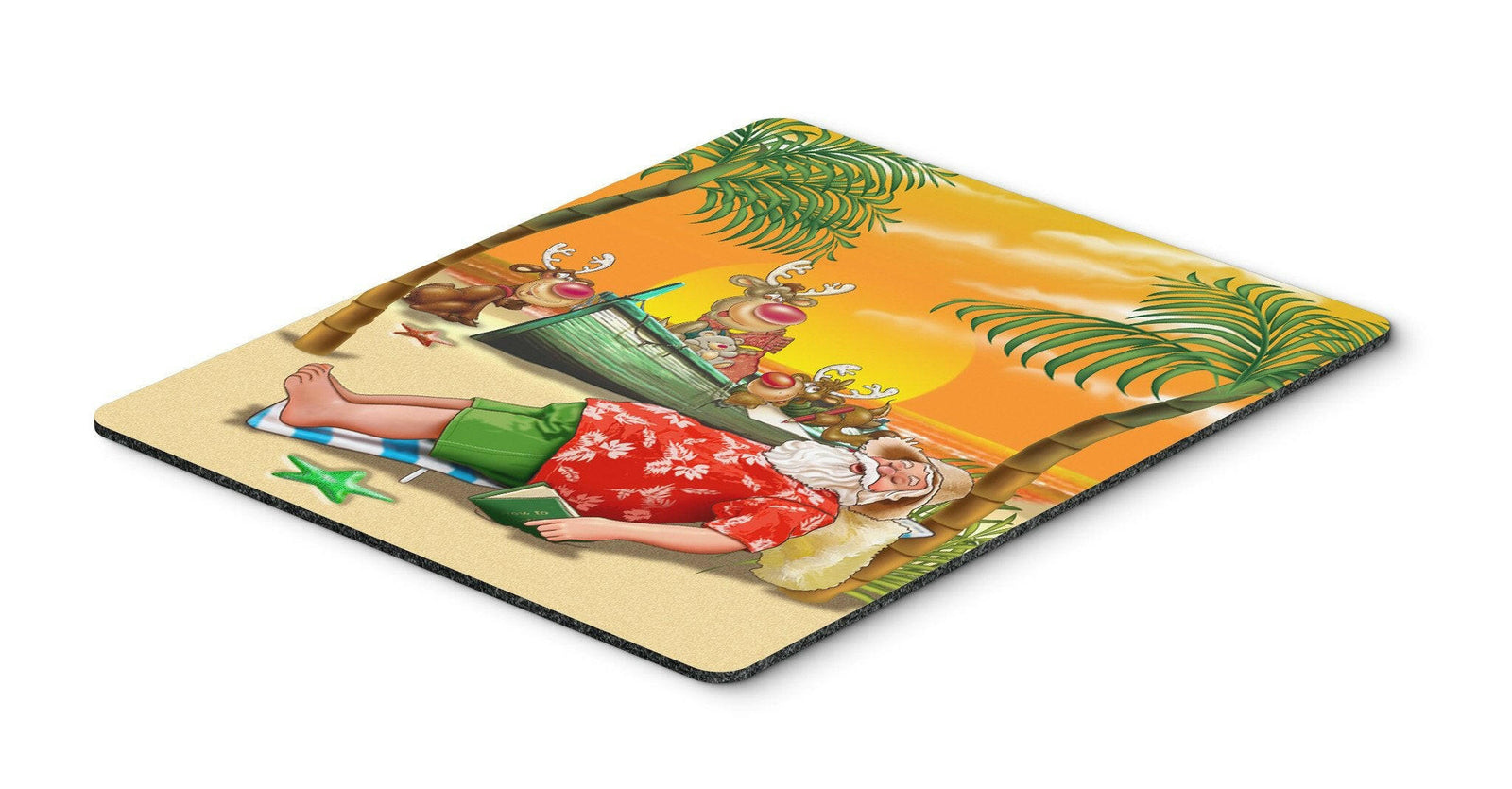 Beach Christmas Santa Claus Napping Mouse Pad, Hot Pad or Trivet APH5149MP by Caroline's Treasures