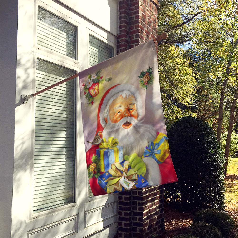 Christmas Santa Claus Presents Flag Canvas House Size APH5814CHF  the-store.com.