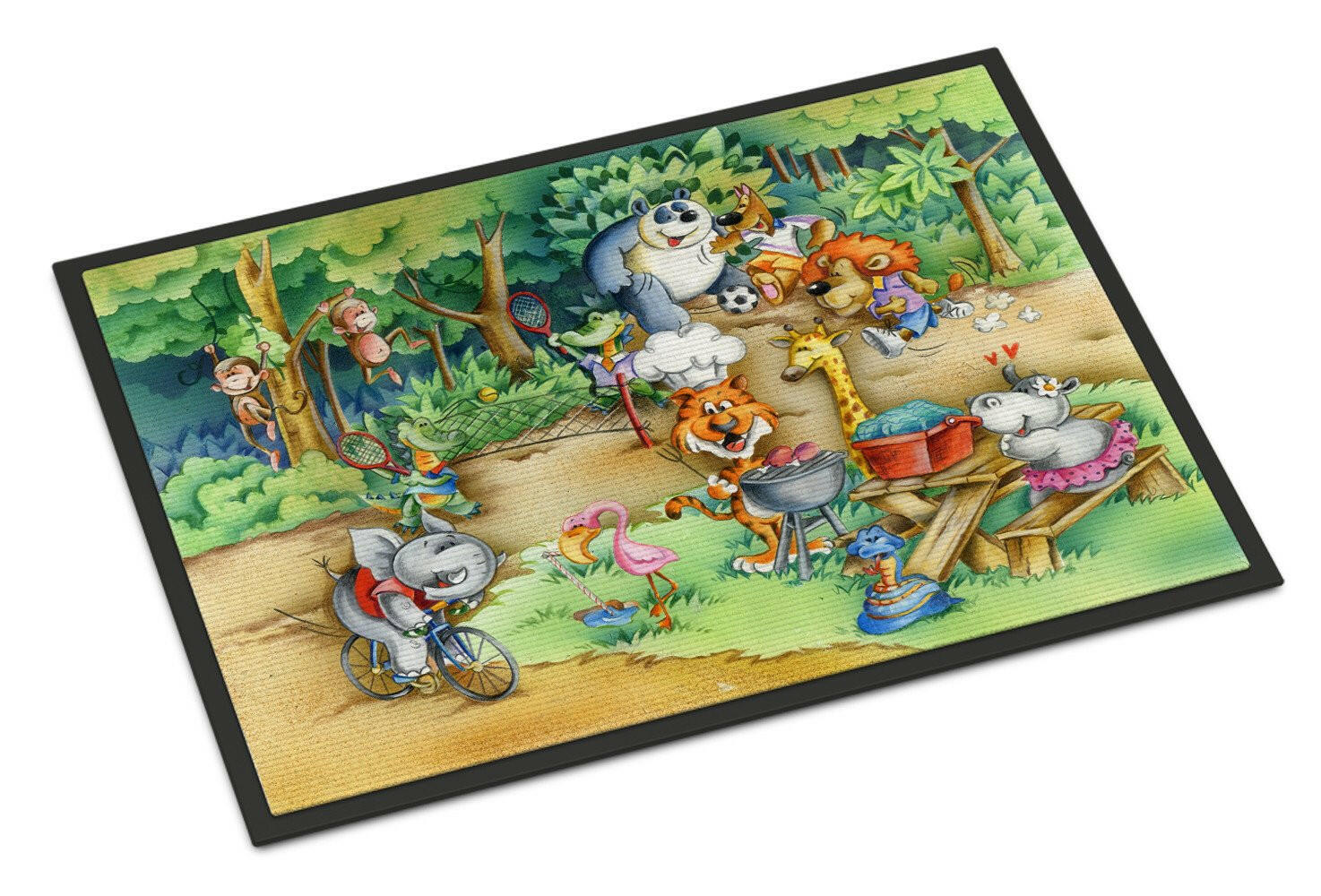 Animals at A Picnic Indoor or Outdoor Mat 24x36 APH6821JMAT - the-store.com