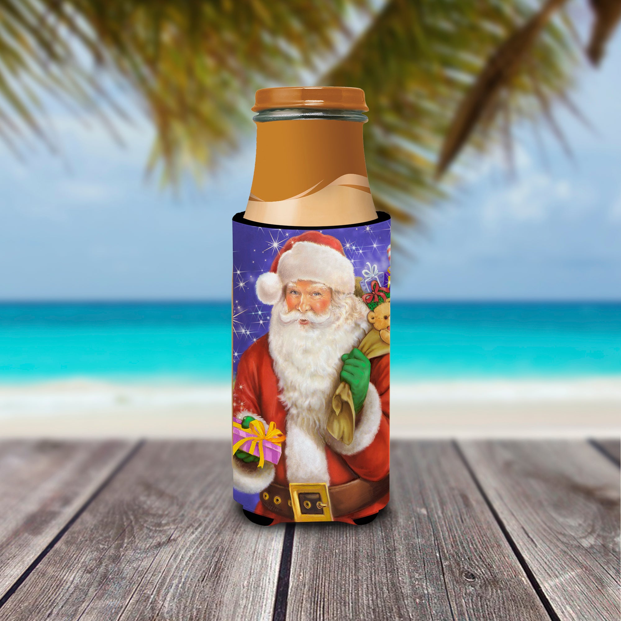 Christmas Santa Claus Ready to Work Ultra Beverage Insulators for slim cans APH7595MUK  the-store.com.