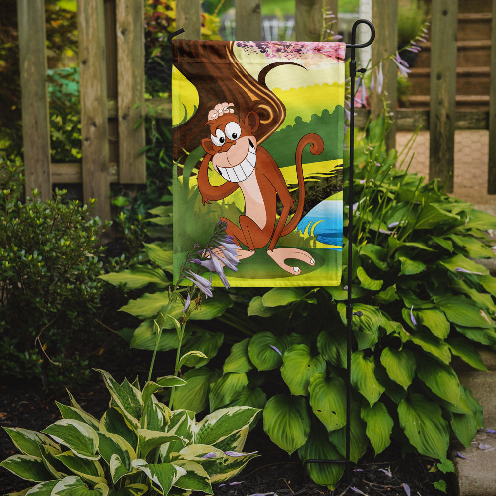 Monkey under the Tree Flag Garden Size  the-store.com.