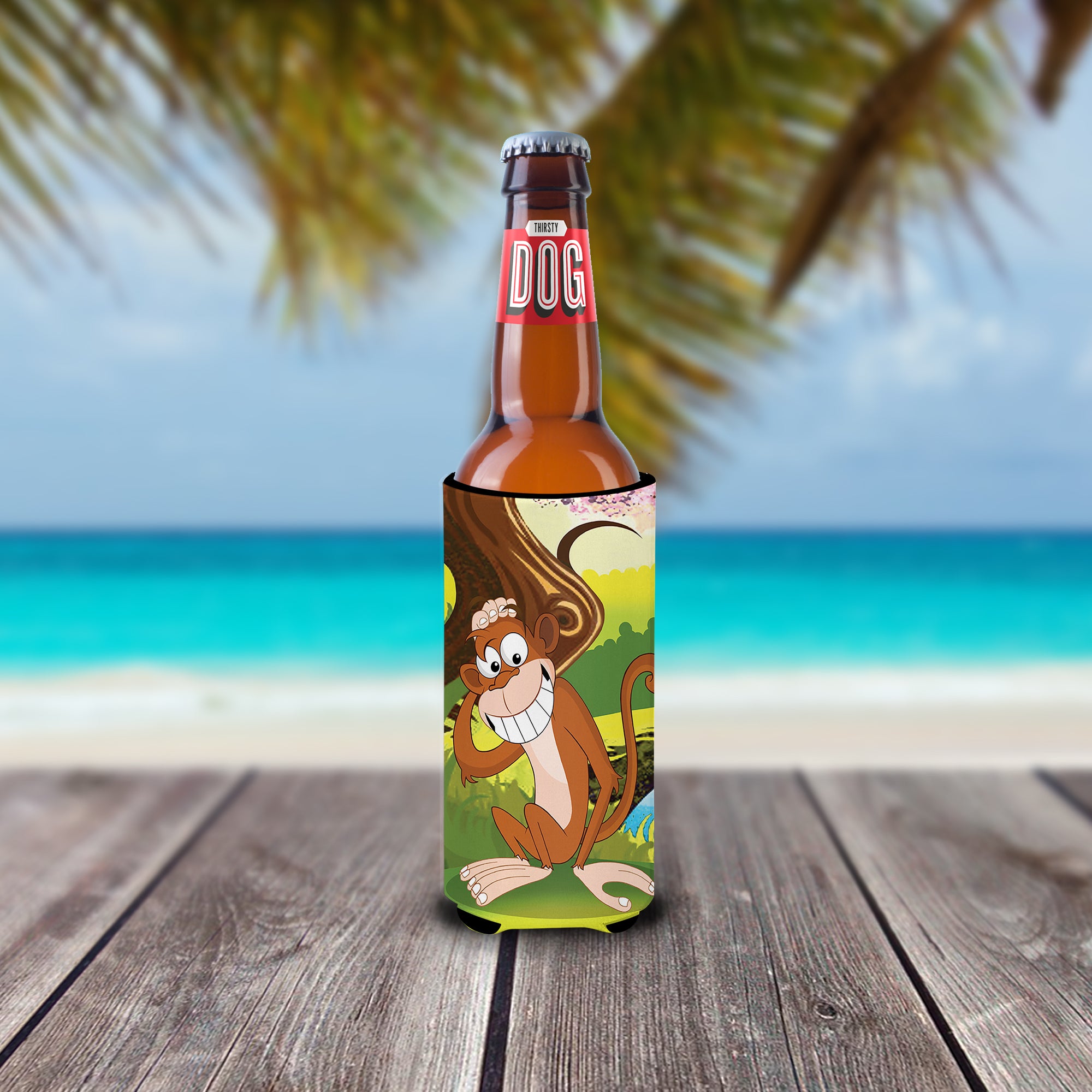 Monkey under the Tree  Ultra Beverage Insulators for slim cans APH7629MUK  the-store.com.