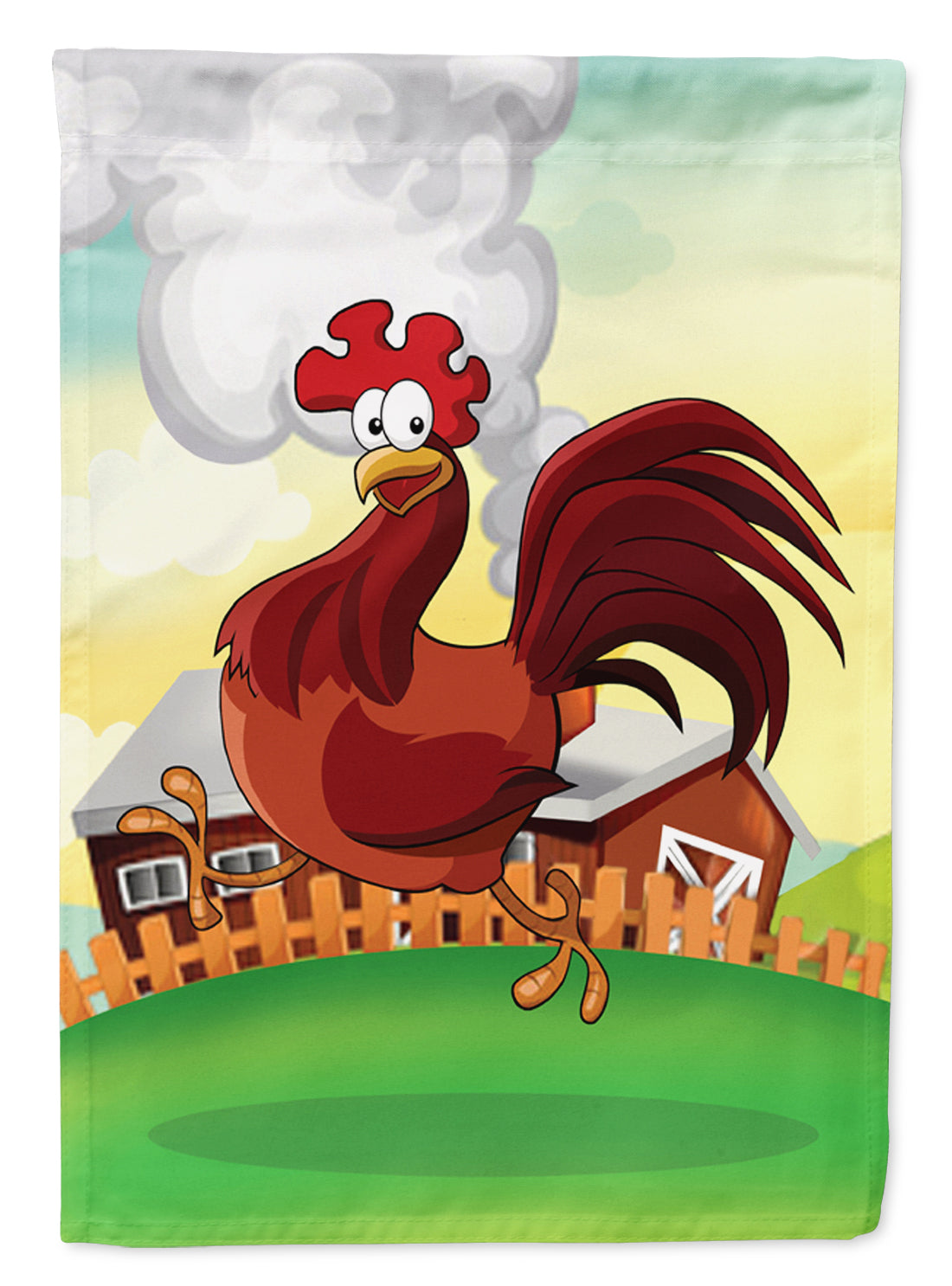 Rooster Chicken on the Run Flag Canvas House Size APH7630CHF  the-store.com.