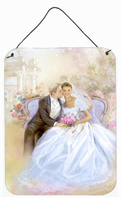 Wedding Couple Kiss Wall or Door Hanging Prints APH8292DS1216 by Caroline's Treasures