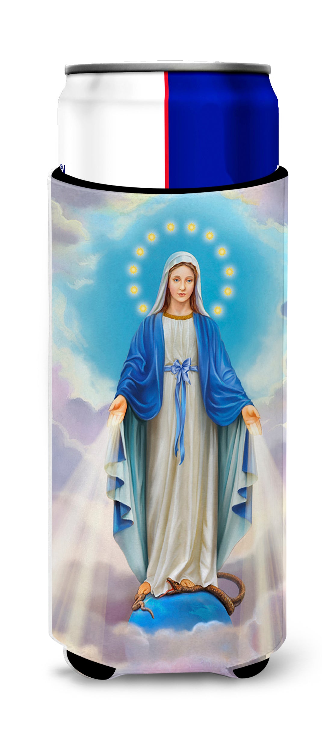 Religious Blessed Virgin Mother Mary  Ultra Beverage Insulators for slim cans APH8805MUK  the-store.com.