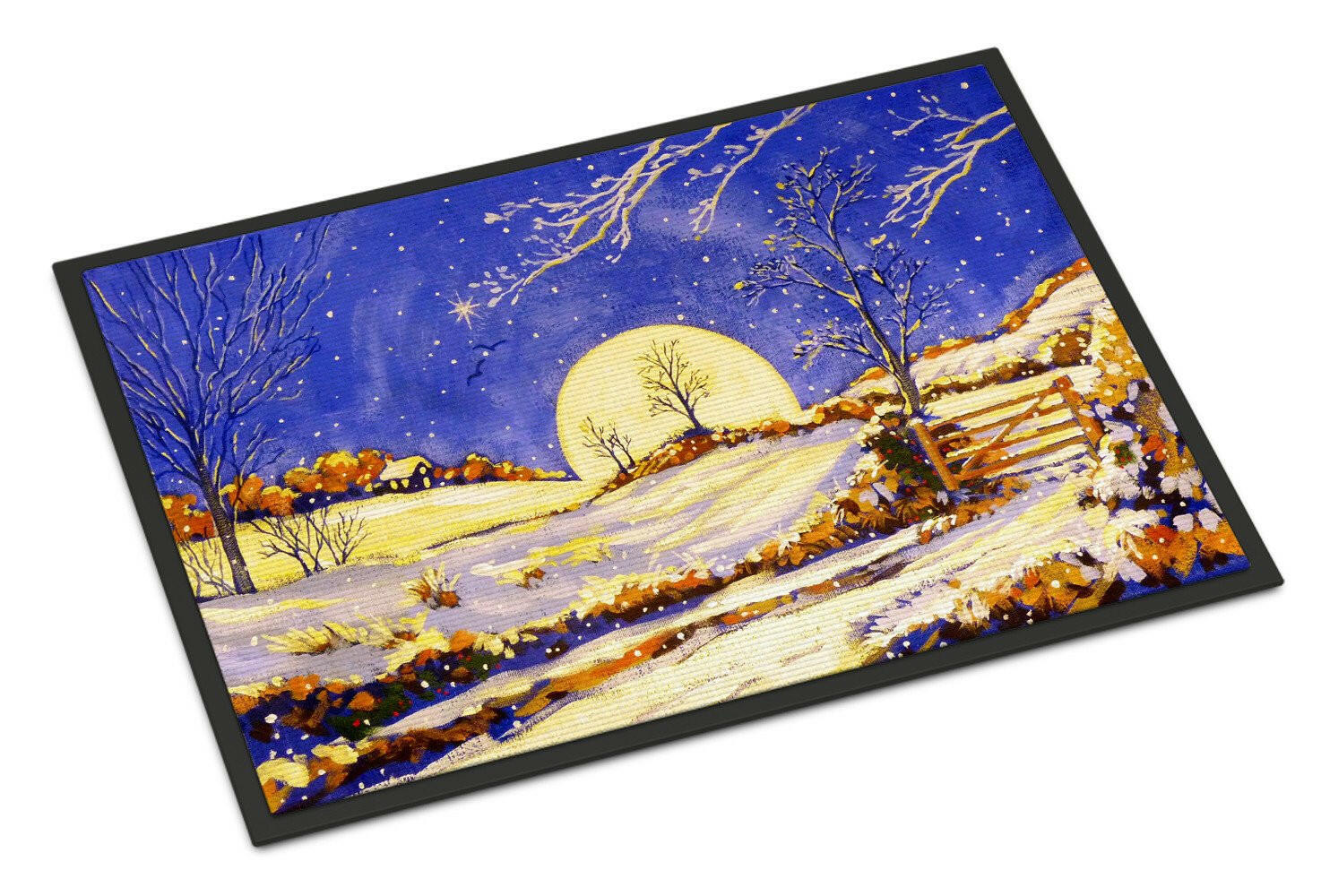 Winter Moonrise by Roy Avis Indoor or Outdoor Mat 24x36 ARA0139JMAT - the-store.com