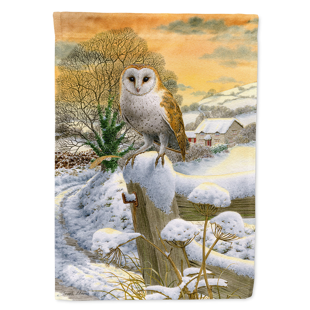 Sunset Barn Owl Flag Canvas House Size ASA2002CHF  the-store.com.