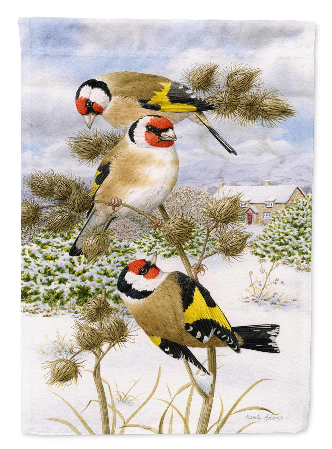 European Goldfinch Flag Garden Size ASA2007GF.