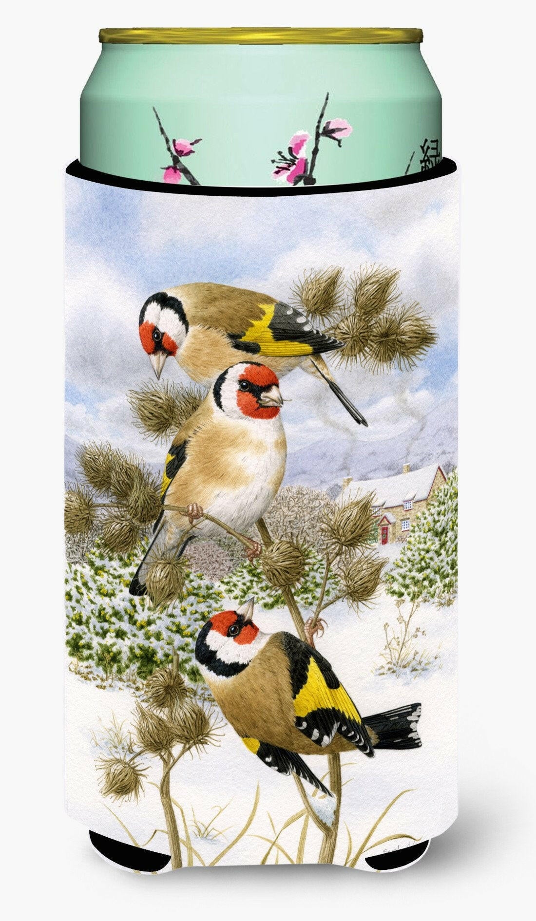 European Goldfinch Tall Boy Beverage Insulator Hugger ASA2007TBC by Caroline&#39;s Treasures