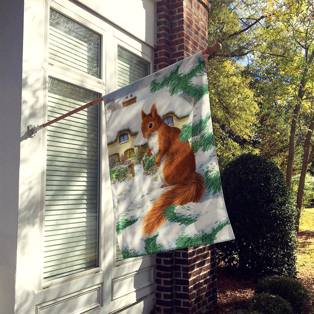 Red Squirrel & Cottage Flag Canvas House Size ASA2014CHF  the-store.com.