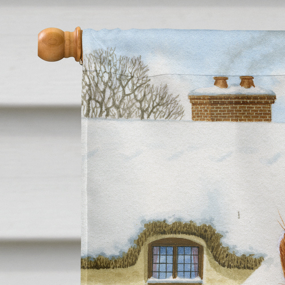 Red Squirrel & Cottage Flag Canvas House Size ASA2014CHF  the-store.com.