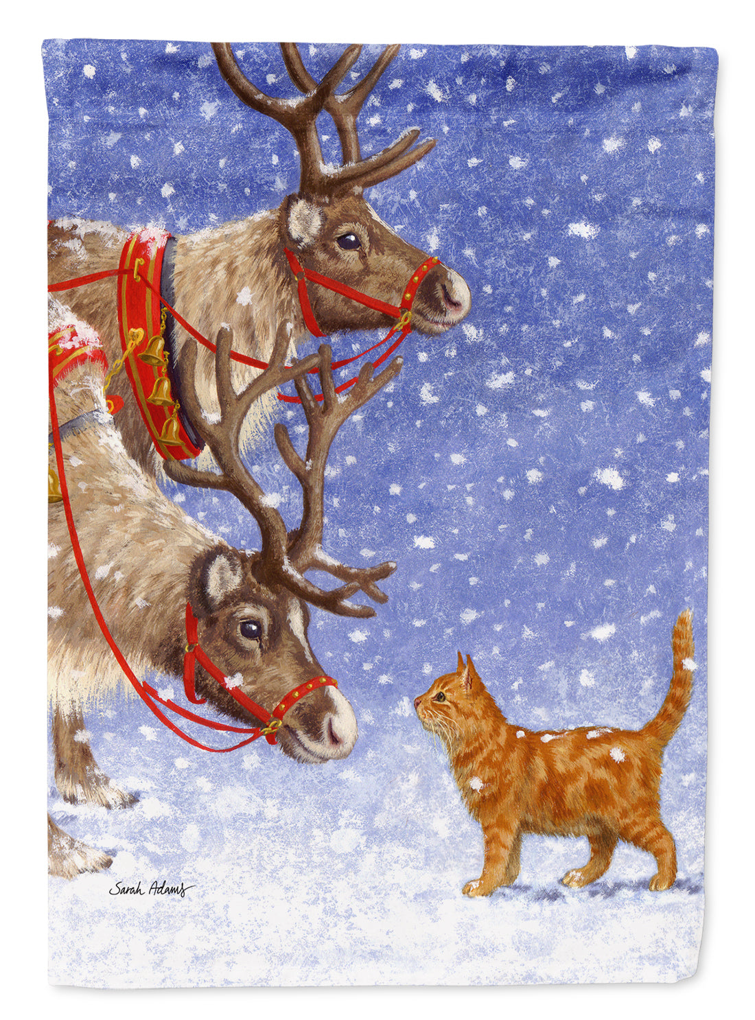 Reindeers &amp; Cat Flag Garden Size ASA2015GF.