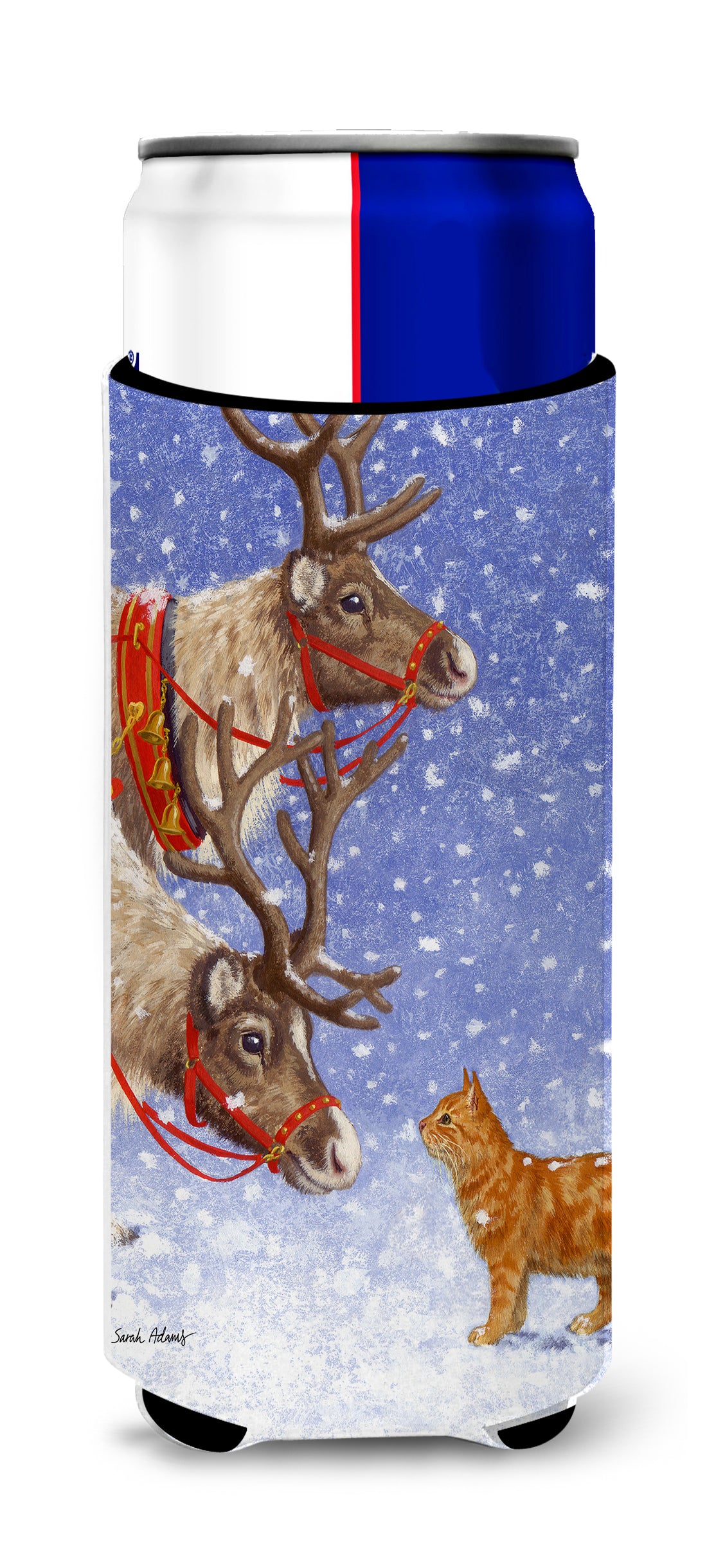 Reindeers & Cat Ultra Beverage Insulators for slim cans ASA2015MUK  the-store.com.