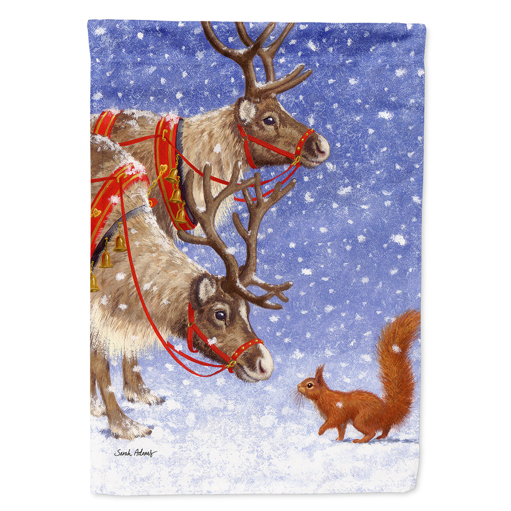 Reindeers & Squirrel Flag Canvas House Size ASA2016CHF  the-store.com.