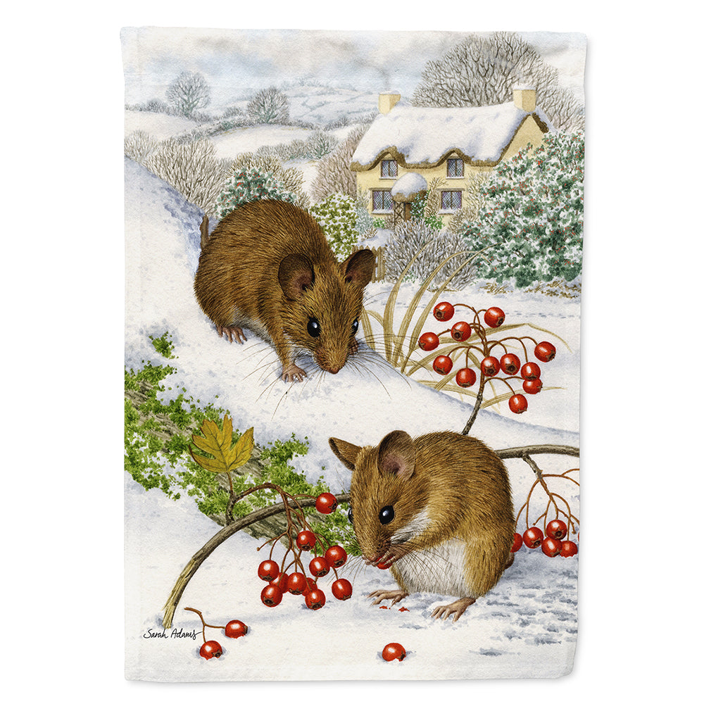 Wood Mice and Berries Flag Canvas House Size ASA2028CHF  the-store.com.