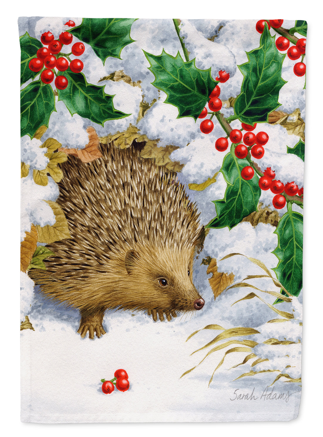 Hedgehog and Holly Flag Garden Size ASA2030GF.