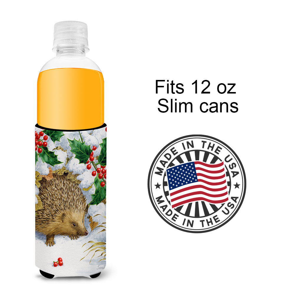 Hedgehog and Holly Ultra Beverage Insulators for slim cans ASA2030MUK  the-store.com.