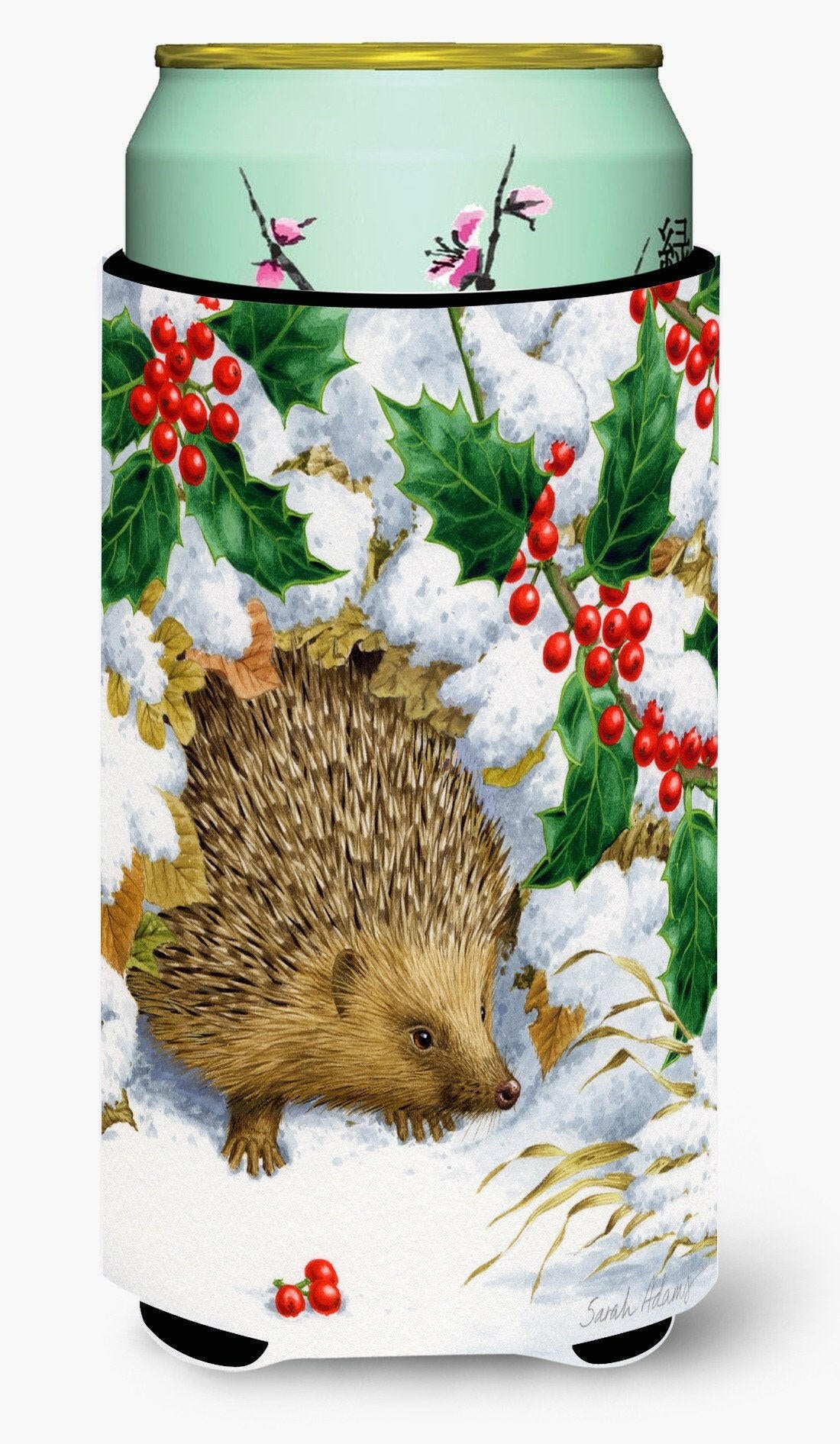 Hedgehog and Holly Tall Boy Beverage Insulator Hugger ASA2030TBC by Caroline's Treasures