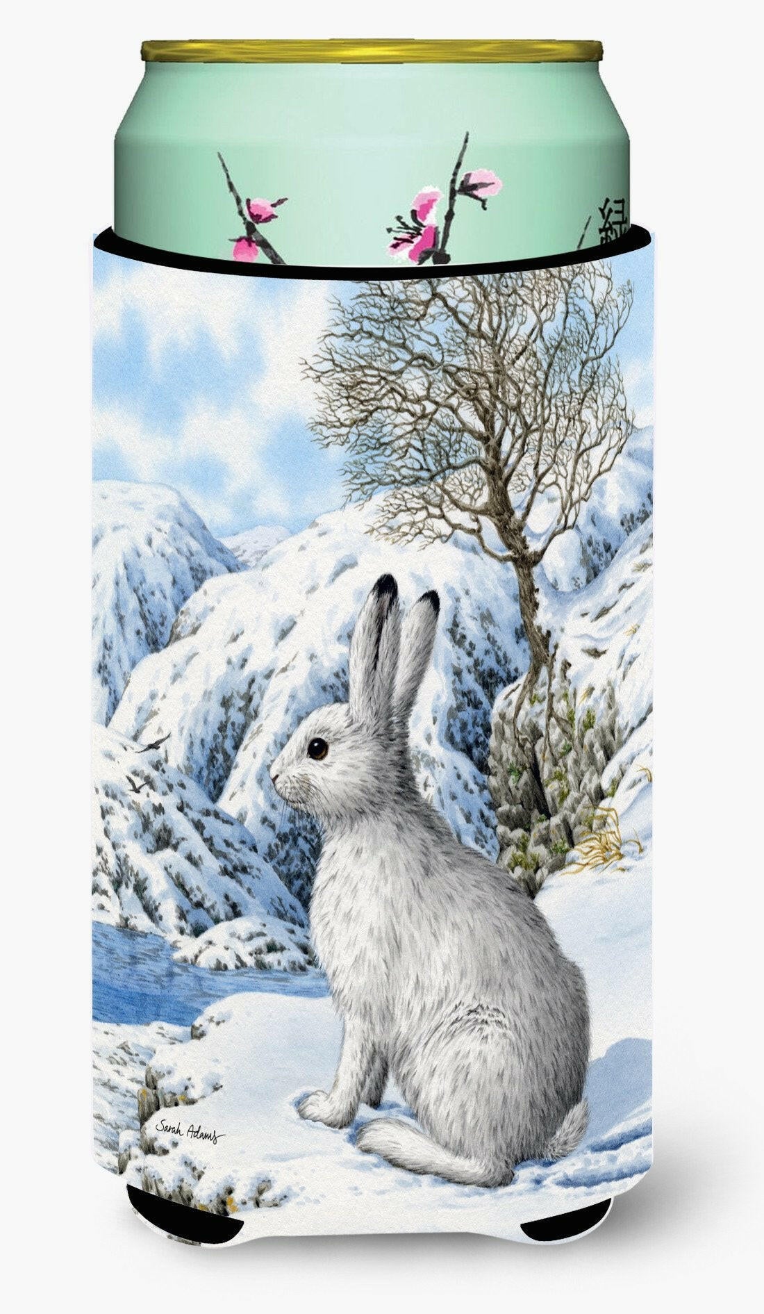 Mountain Hare White Rabbit Tall Boy Beverage Insulator Hugger ASA2037TBC by Caroline&#39;s Treasures