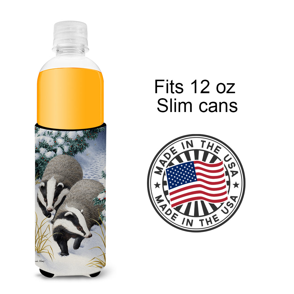 Badgers on the Move Ultra Beverage Insulators for slim cans ASA2038MUK  the-store.com.