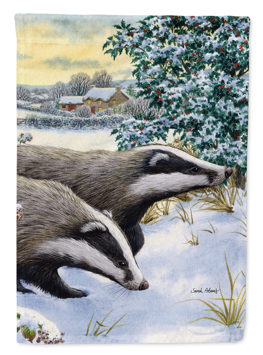 Badgers Two of a Kind Flag Garden Size ASA2041GF.