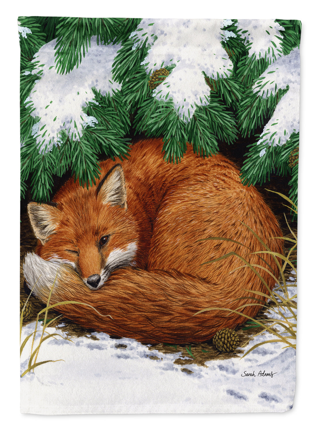 Fox Nap Time Flag Garden Size ASA2044GF.