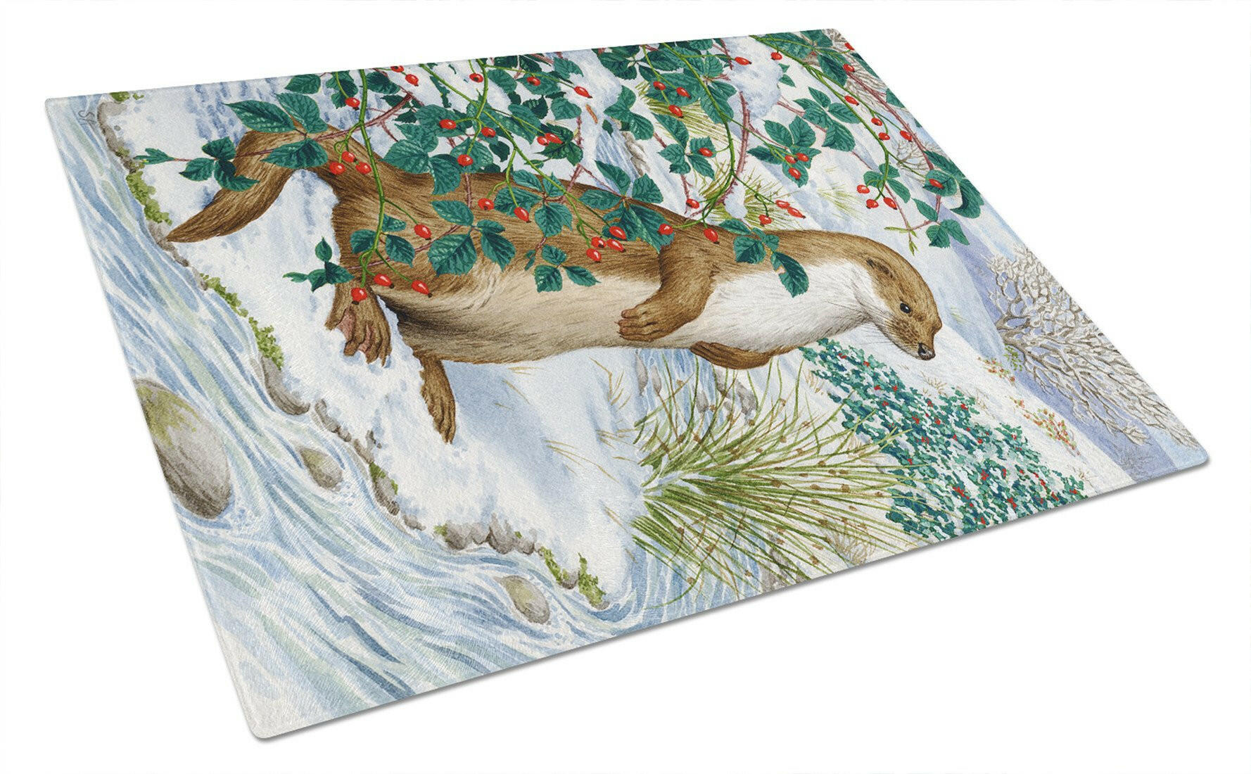 Otter Glass Cutting Board Large ASA2047LCB by Caroline's Treasures