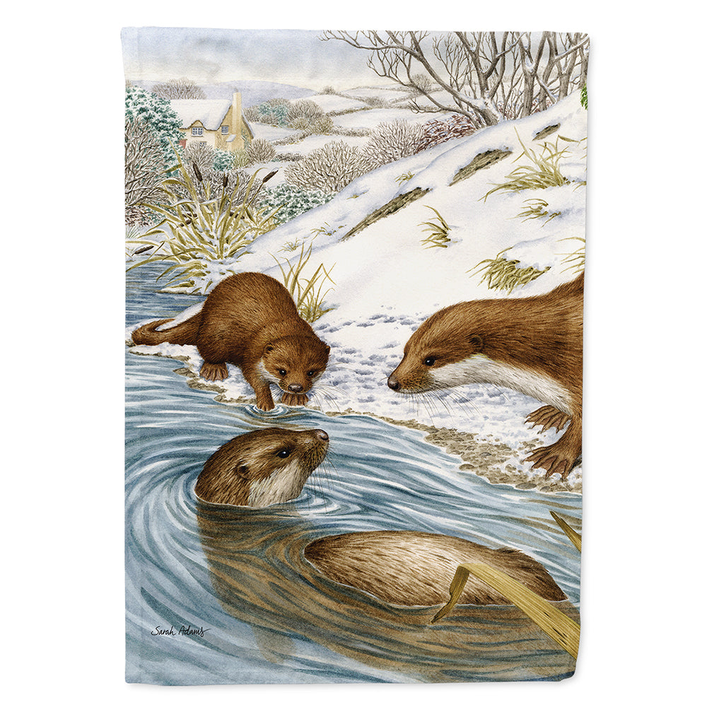 Otter at Play Flag Canvas House Size ASA2049CHF  the-store.com.