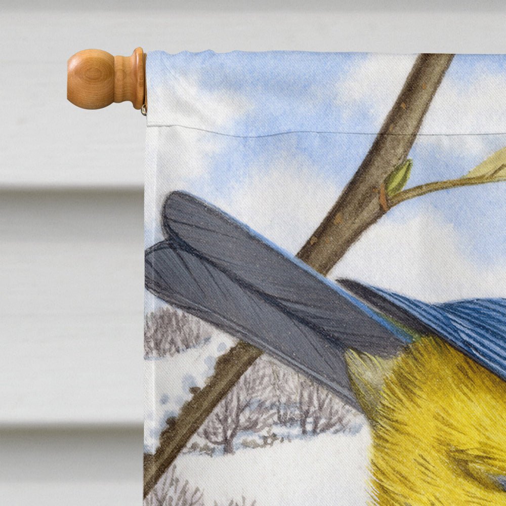 Eurasian Blue Tits Bird Flag Canvas House Size ASA2051CHF  the-store.com.