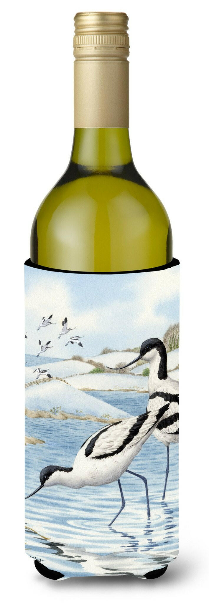 Avocets Wine Bottle Beverage Insulator Hugger ASA2056LITERK by Caroline&#39;s Treasures