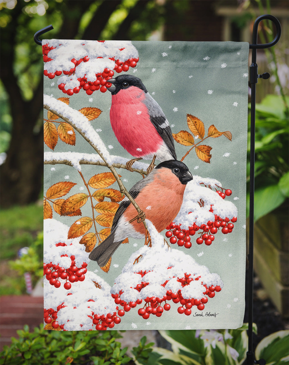 Eurasian Bullfinches Flag Garden Size ASA2063GF.