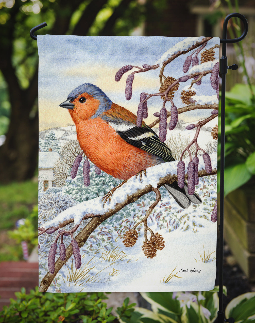 Eurasian Bullfinch Flag Garden Size ASA2066GF.