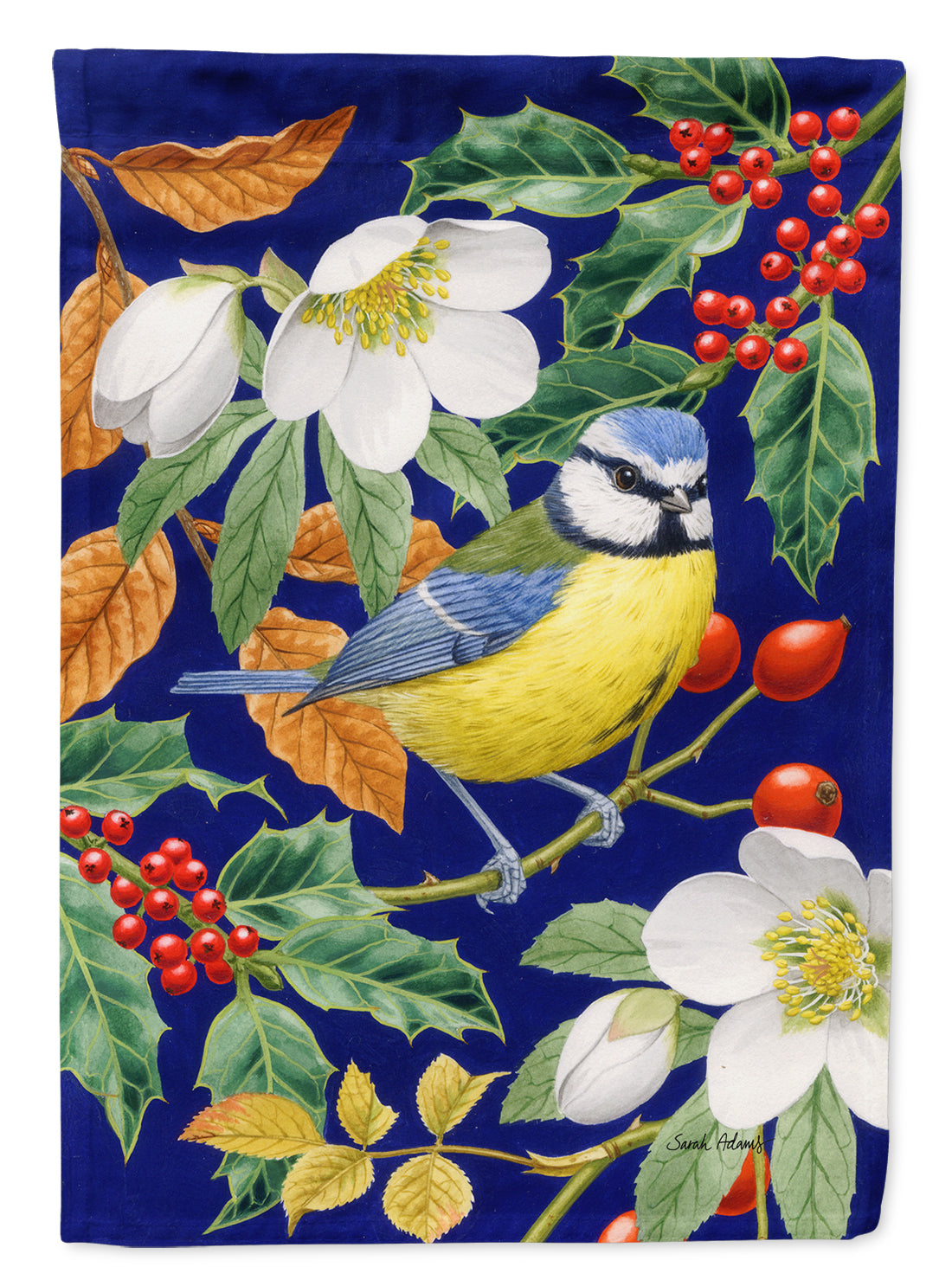 Eurasian Blue Tit Flag Canvas House Size ASA2068CHF  the-store.com.