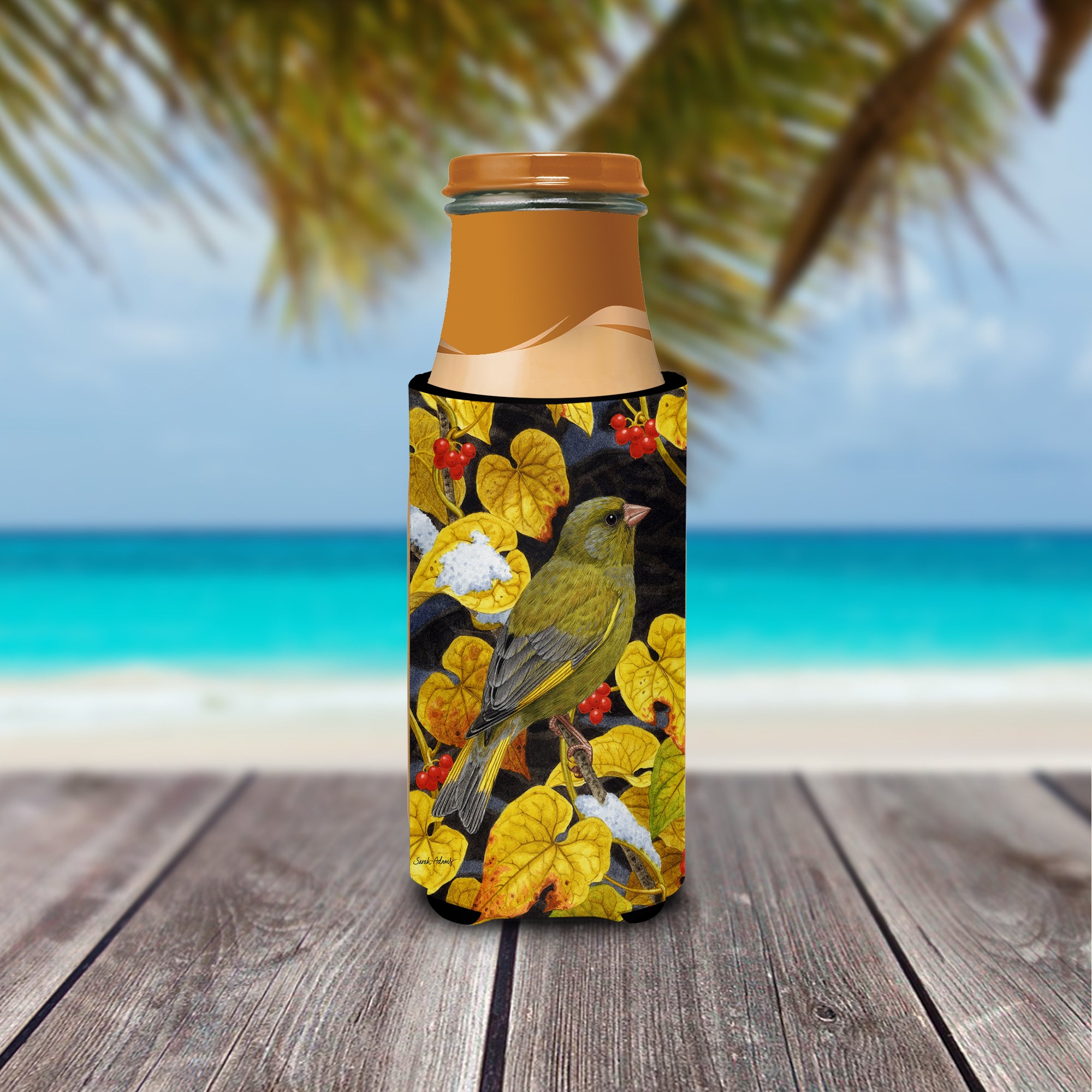 European Greenfinch Ultra Beverage Insulators for slim cans ASA2069MUK  the-store.com.