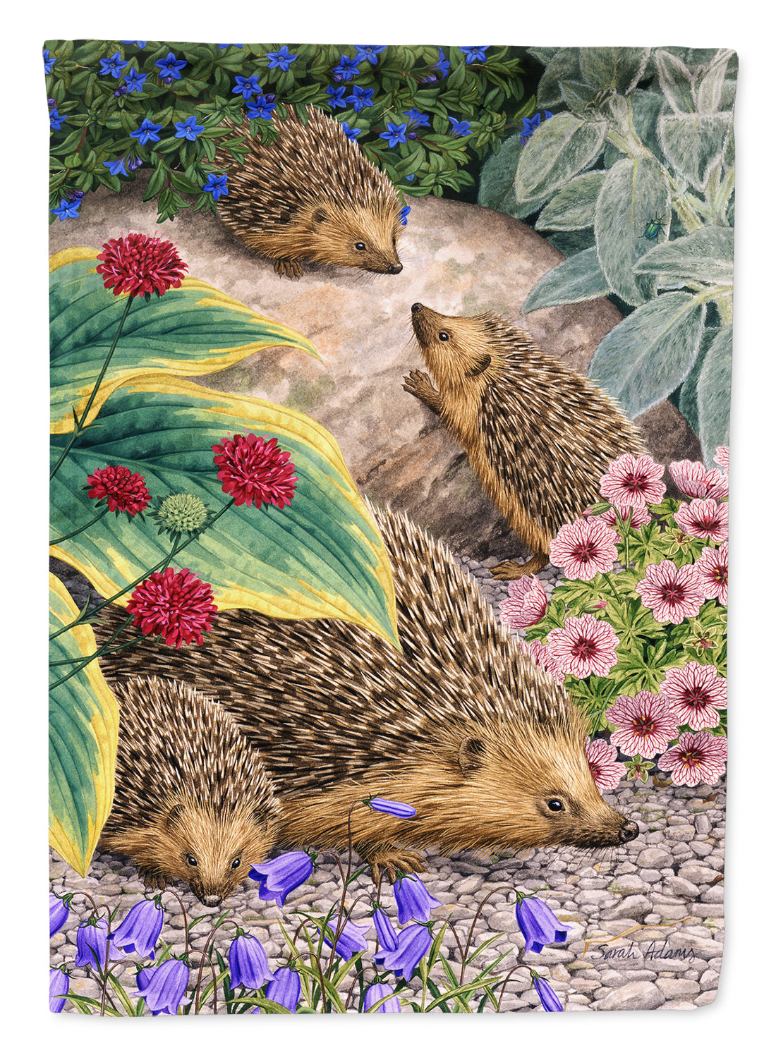 Hedgehogs Flag Canvas House Size ASA2072CHF  the-store.com.